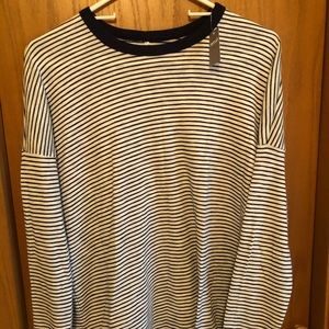 aerie long sleeve stripped shirt